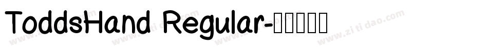 ToddsHand Regular字体转换